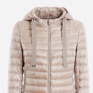 Herno Cream Puffer Jacket with Hood